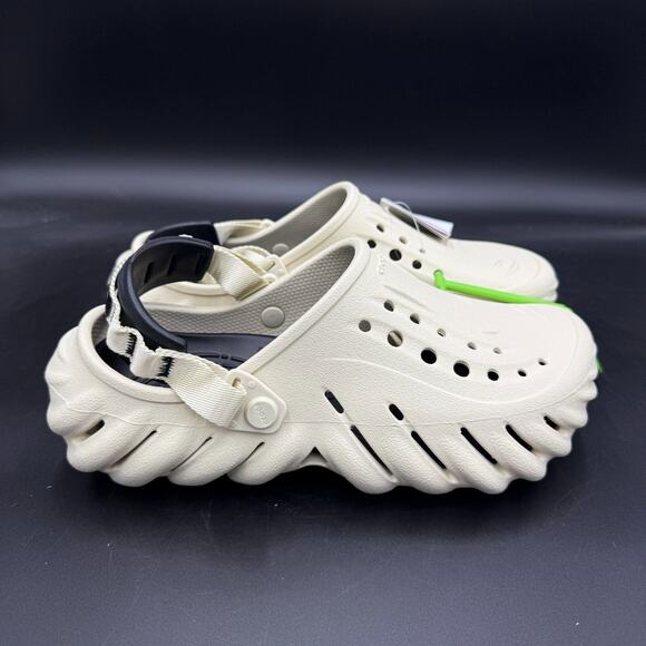 Unisex Clogs Crocs Echo Clog Bone / Black 207937 Sz M6/W8 - Picture 1 of 7